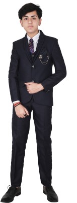 Eliq 5 PIECE COAT SUIT Solid Boys Suit