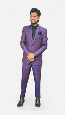 gargian master cut Single Breasted Self Design Men Suit