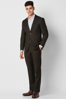 VAN HEUSEN Single Breasted - 2 button Checkered Men Suit
