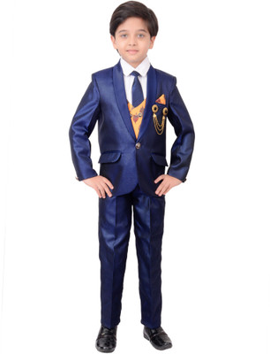 Arshia Fashions Boys Coat Suit Solid Boys Suit