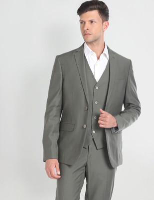 ARROW Solid Wool Three Piece Suit Solid Men Suit