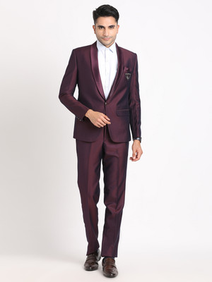TURTLE 2 Piece Suit Solid Men Suit