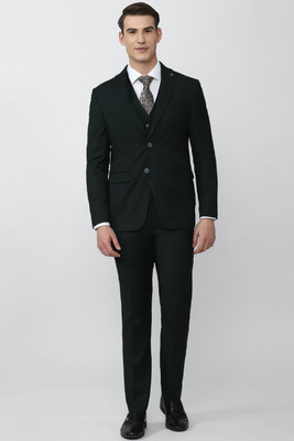 PETER ENGLAND Single Breasted - 4 button Solid Men Suit