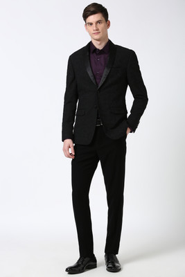PETER ENGLAND Two Piece Suit Textured Men Suit