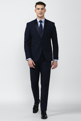 PETER ENGLAND Single Breasted - 2 button Solid Men Suit