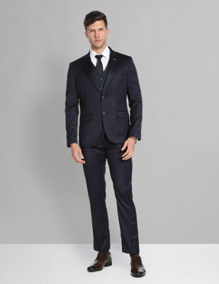 AD by Arvind 3pc Suits Solid Men Suit