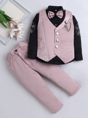 Fourfolds 3-Piece Printed Boys Suit
