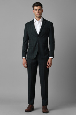 LOUIS PHILIPPE Two Piece Suit Checkered Men Suit