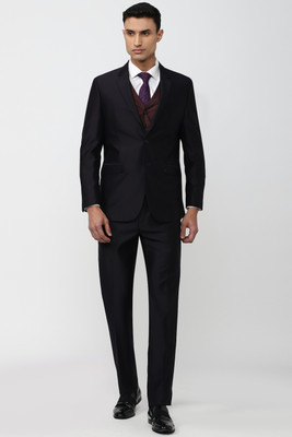 VAN HEUSEN Single Breasted - 2 button Solid Men Suit