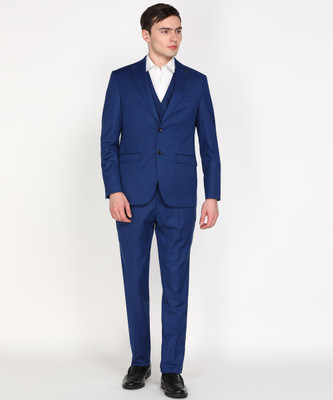 PETER ENGLAND 3 PC Suit Solid Men Suit