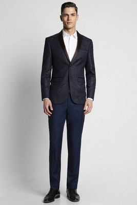PETER ENGLAND Single Breasted - 2 button Printed Men Suit
