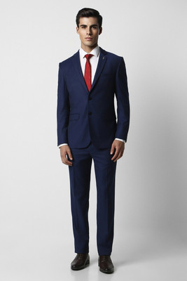 VAN HEUSEN Single Breasted - 2 button Self Design Men Suit