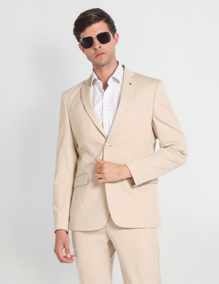 ARROW Self Design Two Piece Suit Solid Men Suit