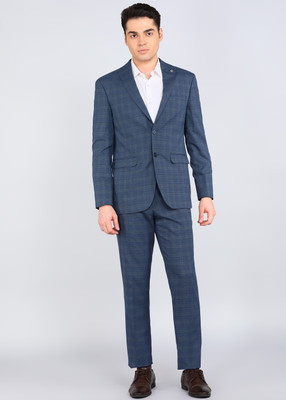 PETER ENGLAND Tuxedo Style Checkered Men Suit