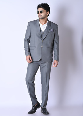 Asmartfashion 3 piece suit Solid Men Suit