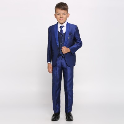 KidsIsland 5 Pcs Coat Suit Textured Boys Suit