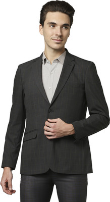 Raymond SB 2BTN NOTCH LPL SUIT-2PCS CNTP FIT Checkered Men Suit