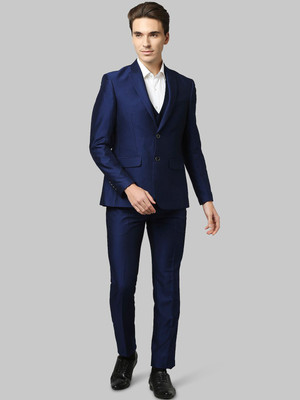 Raymond 3PC SB 2BTN PEAK LAPEL STYLZ WC-SLIM FT Self Design Men Suit