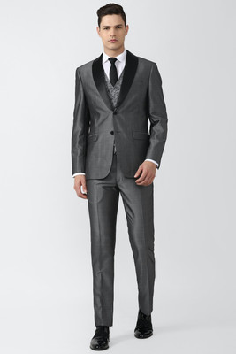 VAN HEUSEN Single Breasted - 2 button Checkered Men Suit