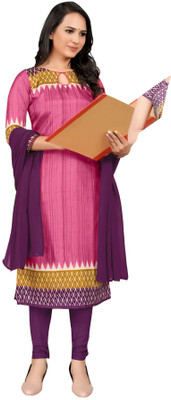 Vimla Art Silk Printed Kurta & Churidar Material