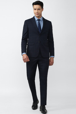 PETER ENGLAND Single Breasted - 2 button Checkered Men Suit