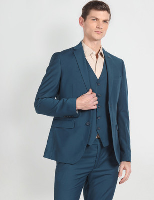 ARROW Solid Tailored Fit Three Piece Suit Solid Men Suit