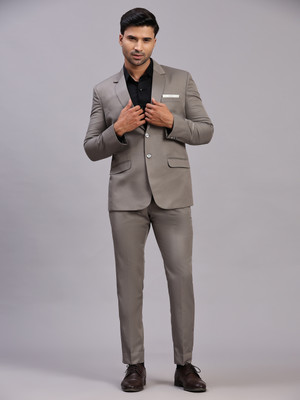 Mans Fab Single Breasted Solid Men Suit