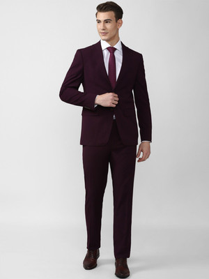 PETER ENGLAND Single Breasted Self Design Men Suit