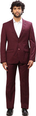 PARK AVENUE SB2 BASIC NOTCH LAPEL-REGULAR FIT Solid Men Suit