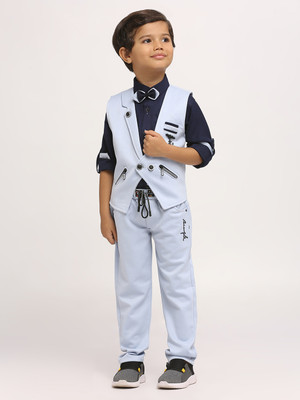 PROVOGUE 3 pcs suit set Self Design Boys Suit