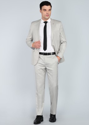 PARK AVENUE SB2 BASIC NOTCH LAPEL-S.S Solid Men Suit