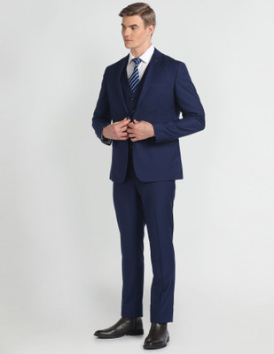 ARROW Solid Tailored Fit Three Piece Suit Solid Men Suit