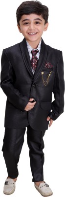 Fourfolds 4 Piece Coat Suit Set Solid Boys Suit