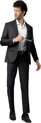 TRULYFEB Single Breasted Solid Men Suit
