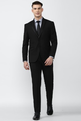 PETER ENGLAND Single Breasted - 2 button Solid Men Suit