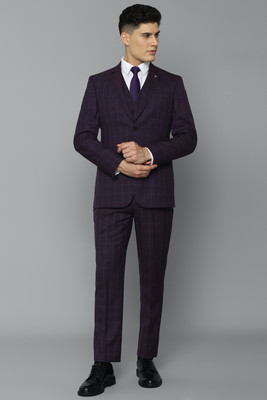 LOUIS PHILIPPE Single Breasted - 2 button Checkered Men Suit