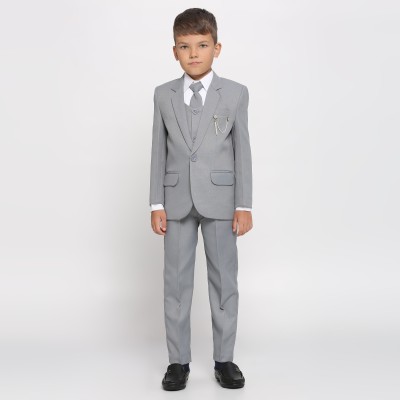 KidsIsland 5 Pcs Coat Suit Solid Boys Suit