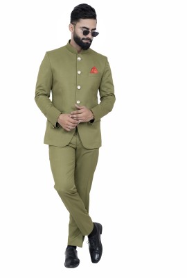 ALJAAMI jodhpuri bandhgala Solid Men Suit