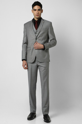 VAN HEUSEN Suit Checkered Men Suit