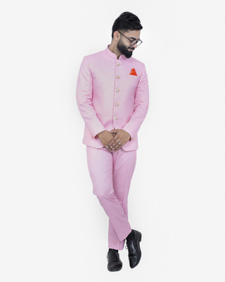 ALJAAMI jodhpuri bandhgala Solid Men Suit