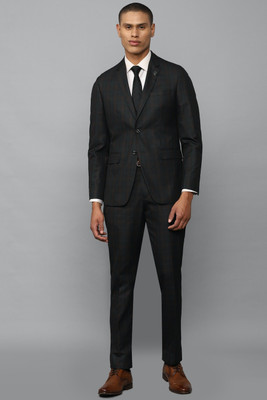 Allen Solly Single Breasted - 2 button Checkered Men Suit