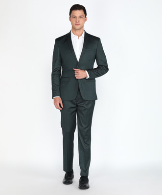 PARK AVENUE 2PC NOTCH BASIC- SUPER SLIM FIT Solid Men Suit