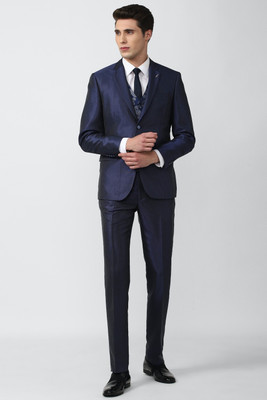 VAN HEUSEN Single Breasted - 2 button Self Design Men Suit