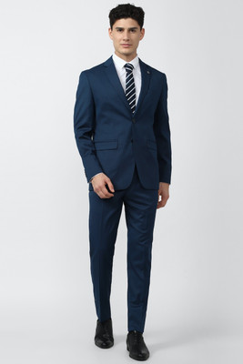 PETER ENGLAND Single Breasted - 2 button Solid Men Suit