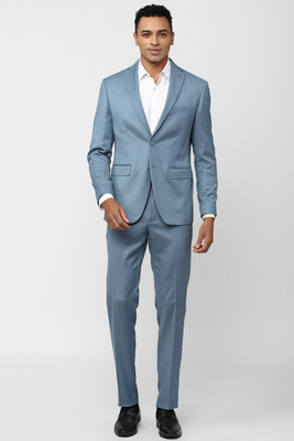 PETER ENGLAND Single Breasted - 2 button Solid Men Suit