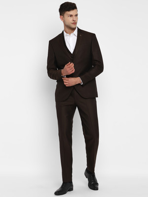 TURTLE 3-Piece Suits Solid Men Suit