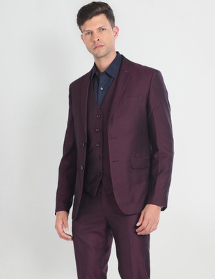 ARROW Reversible Waistcoat Three Piece Suit Self Design Men Suit