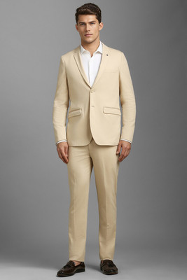 LOUIS PHILIPPE Two Piece Suit Solid Men Suit