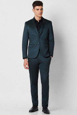 VAN HEUSEN Single Breasted - 2 button Self Design Men Suit
