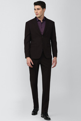 PETER ENGLAND Single Breasted - 2 button Solid Men Suit